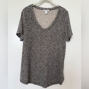 Athleta Breezy Scoop V-neck Speckled Short Sleeve Tee